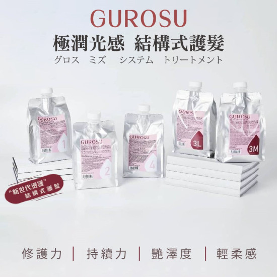 Gurosu 極潤光感 燙護結構式護髮 完美維持捲度 日本原裝
