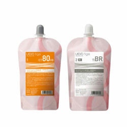 DEMI提美 uevo fige 花漾燙髮水 T CT80XB受損燙髮液第1劑/桔/受損 第2劑/BR 400ml